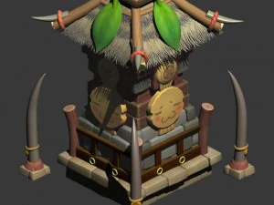 cartoon world - shaman prophet god tower 04 3D Model