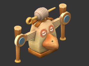 cartoon world - god blessed bird 04 Modelo 3D