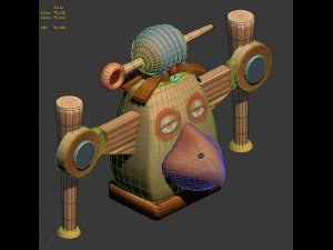 cartoon world - god blessed bird 04 Modelo 3D