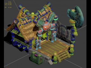 cartoon world - martial arts 3D Model