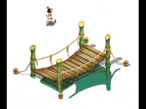 cartoon world - small bridge 3D मॉडल