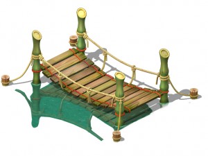 cartoon world - small bridge 3D मॉडल