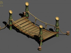 cartoon world - small bridge 3D मॉडल