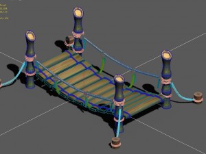 cartoon world - small bridge 3D मॉडल