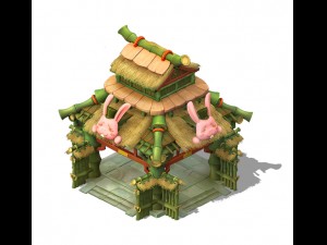 cartoon world - little pavilion 3D Model