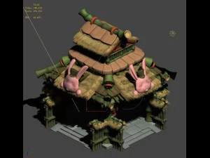 cartoon world - little pavilion 3D Model