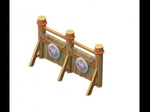 cartoon world - small wall 0204 3D Model