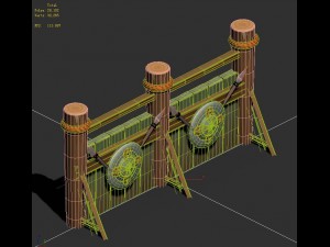 cartoon world - small wall 0204 3D Model