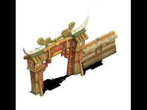 cartoon world - small wall 0304 3D Model