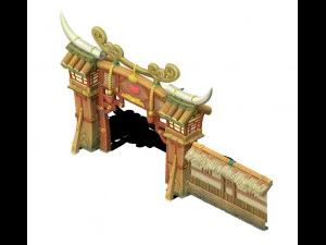 cartoon world - small wall 0304 3D Model