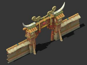 cartoon world - small wall 0304 3D Model