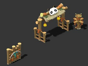 cartoon world - small wall 0404 3D Model