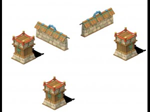 cartoon world - small wall 0504 3D Model
