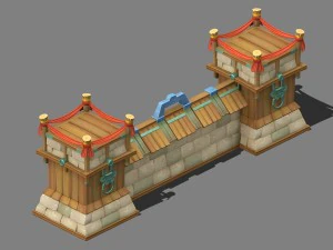 cartoon world - small wall 0504 3D Model