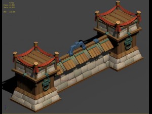cartoon world - small wall 0504 Modello 3D