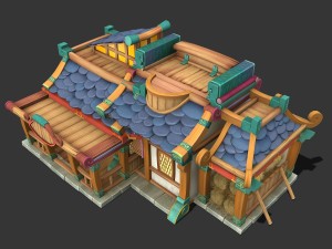 cartoon world - inn 002 3D Model