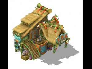 cartoon world - grocery store 3D Model