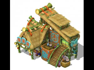 cartoon world - grocery store 3D Model