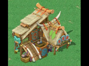 cartoon world - grocery store 04 3D Model
