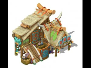 cartoon world - grocery store 04 3D Model