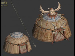 cartoon world - tent 12 Model 3D