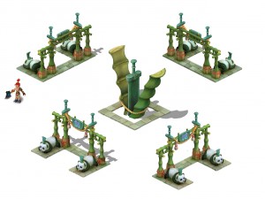 cartoon world - bamboo sword 3D 模型