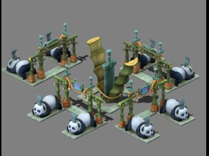 cartoon world - bamboo sword 3D Model