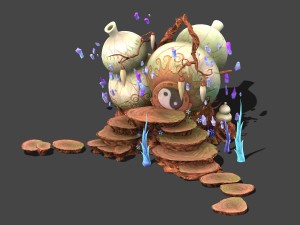 cartoon sky city - treasure gourd mountain 3D मॉडल
