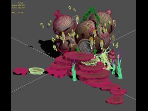 cartoon sky city - treasure gourd mountain 3Dモデル