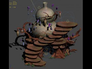 cartoon sky city - treasure gourd mountain 02 3D Modell
