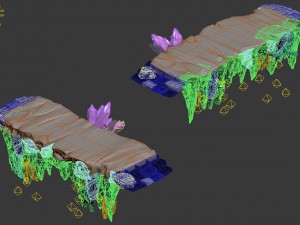 cartoon sky city - snow terrain - gourd road 3D 模型