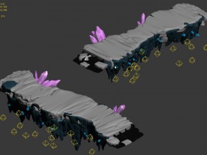 cartoon sky city - ice and snow terrain - gourd ro Modelo 3D