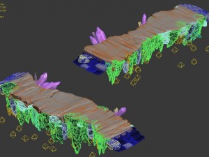 cartoon sky city - ice and snow terrain - gourd ro Modelo 3D