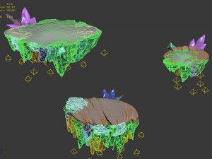 cartoon sky city - ice and snow terrain - gourd ro 3Dモデル
