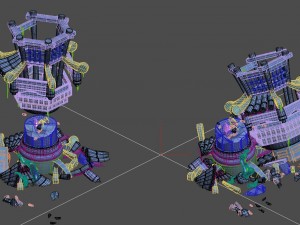 cartoon sky city - izory tower 02 Modèle 3D