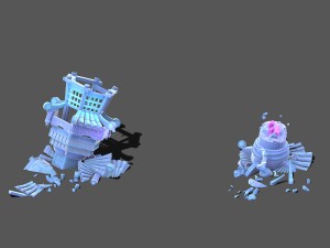 cartoon sky city - izumi tower 03 Modelo 3D
