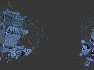 cartoon sky city - izumi tower 03 Modello 3D