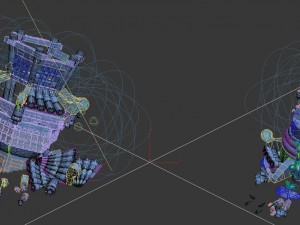 cartoon sky city - izumi tower 03 Modello 3D