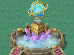 cartoon sky city - crystal star Modèle 3D