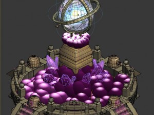 cartoon sky city - crystal star 3D Model
