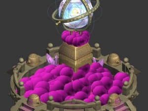cartoon sky city - crystal star 3D Model
