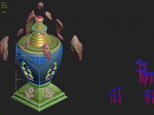 cartoon sky city - guangyin tian pagoda 3D Model