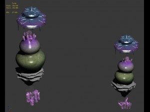 cartoon sky city - fossil god column 01 3D Модель