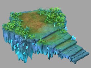 cartoon sky city - fake terrain 13 Modelo 3D