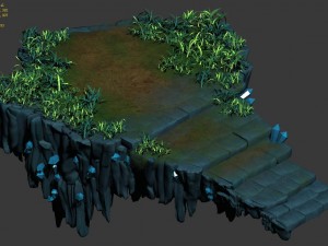 cartoon sky city - fake terrain 13 3D Model