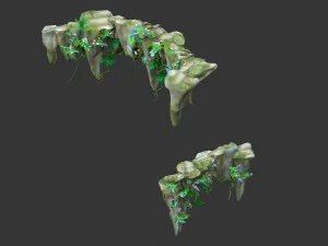 漫画の天空都市 - 天坑 3Dモデル