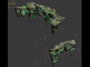 cartoon sky city - tiankeng 3D Model