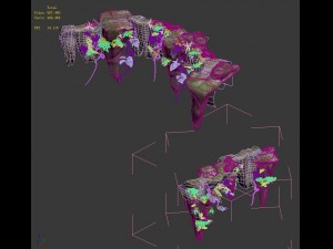 cartoon sky city - tiankeng 3D Модель