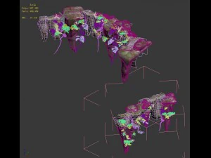 cartoon sky city - tiankeng 3D Model