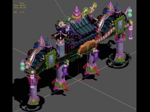 cartoon sky city - tianmen archway 03 3Dモデル